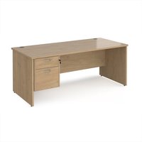 Click to view product details and reviews for Maestro 25 Straight Desk 1800mm X 800mm With 2 Drawer Pedestal Kendal Oak Top With Panel End Leg. Click to view product details and reviews for Maestro 25 Straight Desk 1800mm X 800mm With 2 Drawer Pedestal Kendal Oak Top With Panel End Leg.