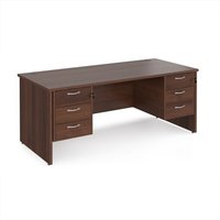 Click to view product details and reviews for Office Desk Rectangular Desk 1800mm With Double Pedestal Walnut Top And Panel End Leg 800mm Depth Maestro 25 Mp18p33w. Click to view product details and reviews for Office Desk Rectangular Desk 1800mm With Double Pedestal Walnut Top And Panel End Leg 800mm Depth Maestro 25 Mp18p33w.