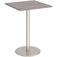 Click to view product details and reviews for Monza Square Poseur Table With Flat Round Brushed Steel Base 800mm Grey Oak. Click to view product details and reviews for Monza Square Poseur Table With Flat Round Brushed Steel Base 800mm Grey Oak.