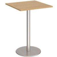 Click to view product details and reviews for Monza Square Poseur Table With Flat Round Brushed Steel Base 800mm Oak. Click to view product details and reviews for Monza Square Poseur Table With Flat Round Brushed Steel Base 800mm Oak.