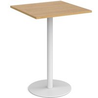 Click to view product details and reviews for Monza Square Poseur Table With Flat Round White Base 800mm Oak. Click to view product details and reviews for Monza Square Poseur Table With Flat Round White Base 800mm Oak.