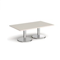 Click to view product details and reviews for Pisa Rectangular Coffee Table With Round Chrome Bases 1400mm X 800mm Light Grey. Click to view product details and reviews for Pisa Rectangular Coffee Table With Round Chrome Bases 1400mm X 800mm Light Grey.