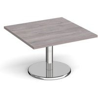 Click to view product details and reviews for Pisa Square Coffee Table With Round Chrome Base 800mm Grey Oak. Click to view product details and reviews for Pisa Square Coffee Table With Round Chrome Base 800mm Grey Oak.