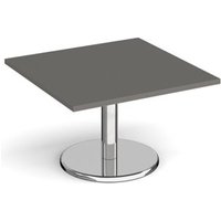 Click to view product details and reviews for Pisa Square Coffee Table With Round Chrome Base 800mm Onyx Grey. Click to view product details and reviews for Pisa Square Coffee Table With Round Chrome Base 800mm Onyx Grey.