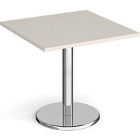 Click to view product details and reviews for Pisa Square Dining Table With Round Chrome Base 800mm Light Grey. Click to view product details and reviews for Pisa Square Dining Table With Round Chrome Base 800mm Light Grey.