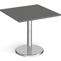 Click to view product details and reviews for Pisa Square Dining Table With Round Chrome Base 800mm Onyx Grey. Click to view product details and reviews for Pisa Square Dining Table With Round Chrome Base 800mm Onyx Grey.