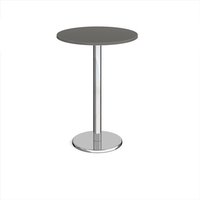 Click to view product details and reviews for Pisa Circular Poseur Table With Round Chrome Base 800mm Onyx Grey. Click to view product details and reviews for Pisa Circular Poseur Table With Round Chrome Base 800mm Onyx Grey.