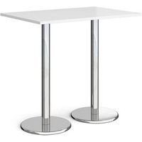 Click to view product details and reviews for Pisa Rectangular Poseur Table With Round Chrome Bases 1200mm X 800mm White. Click to view product details and reviews for Pisa Rectangular Poseur Table With Round Chrome Bases 1200mm X 800mm White.