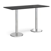 Click to view product details and reviews for Pisa Rectangular Poseur Table With Round Chrome Bases 1800mm X 800mm Black. Click to view product details and reviews for Pisa Rectangular Poseur Table With Round Chrome Bases 1800mm X 800mm Black.