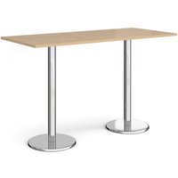 Click to view product details and reviews for Pisa Rectangular Poseur Table With Round Chrome Bases 1800mm X 800mm Kendal Oak. Click to view product details and reviews for Pisa Rectangular Poseur Table With Round Chrome Bases 1800mm X 800mm Kendal Oak.