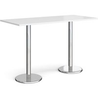 Click to view product details and reviews for Pisa Rectangular Poseur Table With Round Chrome Bases 1800mm X 800mm White. Click to view product details and reviews for Pisa Rectangular Poseur Table With Round Chrome Bases 1800mm X 800mm White.