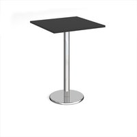 Click to view product details and reviews for Pisa Square Poseur Table With Round Chrome Base 800mm Black. Click to view product details and reviews for Pisa Square Poseur Table With Round Chrome Base 800mm Black.