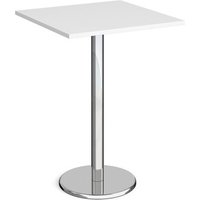 Click to view product details and reviews for Pisa Square Poseur Table With Round Chrome Base 800mm White. Click to view product details and reviews for Pisa Square Poseur Table With Round Chrome Base 800mm White.