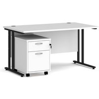 Click to view product details and reviews for Office Desk Rectangular Desk 1400mm With Pedestal White Top With Black Frame 800mm Depth Maestro 25 Sbk214wh. Click to view product details and reviews for Office Desk Rectangular Desk 1400mm With Pedestal White Top With Black Frame 800mm Depth Maestro 25 Sbk214wh.