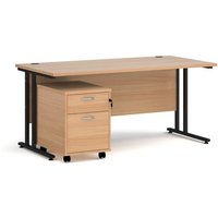 Click to view product details and reviews for Office Desk Rectangular Desk 1600mm With Pedestal Beech Top With Black Frame 800mm Depth Maestro 25 Sbk216b. Click to view product details and reviews for Office Desk Rectangular Desk 1600mm With Pedestal Beech Top With Black Frame 800mm Depth Maestro 25 Sbk216b.