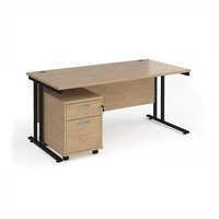 Click to view product details and reviews for Maestro 25 Straight Desk 1600mm X 800mm With Black Cantilever Frame And 2 Drawer Pedestal Kendal Oak. Click to view product details and reviews for Maestro 25 Straight Desk 1600mm X 800mm With Black Cantilever Frame And 2 Drawer Pedestal Kendal Oak.