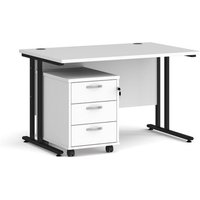 Click to view product details and reviews for Office Desk Rectangular Desk 1200mm With Pedestal White Top With Black Frame 800mm Depth Maestro 25 Sbk312wh. Click to view product details and reviews for Office Desk Rectangular Desk 1200mm With Pedestal White Top With Black Frame 800mm Depth Maestro 25 Sbk312wh.