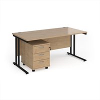 Click to view product details and reviews for Maestro 25 Straight Desk 1600mm X 800mm With Black Cantilever Frame And 3 Drawer Pedestal Kendal Oak. Click to view product details and reviews for Maestro 25 Straight Desk 1600mm X 800mm With Black Cantilever Frame And 3 Drawer Pedestal Kendal Oak.