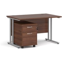 Click to view product details and reviews for Office Desk Rectangular Desk 1200mm With Pedestal Walnut Top With Silver Frame 800mm Depth Maestro 25 Sbs212w. Click to view product details and reviews for Office Desk Rectangular Desk 1200mm With Pedestal Walnut Top With Silver Frame 800mm Depth Maestro 25 Sbs212w.