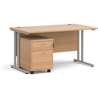 Click to view product details and reviews for Office Desk Rectangular Desk 1400mm With Pedestal Beech Top With Silver Frame 800mm Depth Maestro 25 Sbs214b. Click to view product details and reviews for Office Desk Rectangular Desk 1400mm With Pedestal Beech Top With Silver Frame 800mm Depth Maestro 25 Sbs214b.