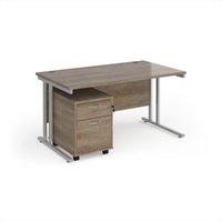 Click to view product details and reviews for Maestro 25 Straight Desk 1400mm X 800mm With Silver Cantilever Frame And 2 Drawer Pedestal Nebraska Oak. Click to view product details and reviews for Maestro 25 Straight Desk 1400mm X 800mm With Silver Cantilever Frame And 2 Drawer Pedestal Nebraska Oak.