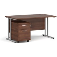 Click to view product details and reviews for Office Desk Rectangular Desk 1400mm With Pedestal Walnut Top With Silver Frame 800mm Depth Maestro 25 Sbs214w. Click to view product details and reviews for Office Desk Rectangular Desk 1400mm With Pedestal Walnut Top With Silver Frame 800mm Depth Maestro 25 Sbs214w.