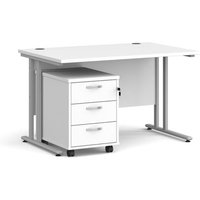 Click to view product details and reviews for Office Desk Rectangular Desk 1200mm With Pedestal White Top With Silver Frame 800mm Depth Maestro 25 Sbs312wh. Click to view product details and reviews for Office Desk Rectangular Desk 1200mm With Pedestal White Top With Silver Frame 800mm Depth Maestro 25 Sbs312wh.