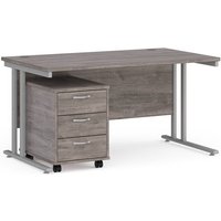 Click to view product details and reviews for Maestro 25 Straight Desk 1400mm X 800mm With Silver Cantilever Frame And 3 Drawer Pedestal Grey Oak. Click to view product details and reviews for Maestro 25 Straight Desk 1400mm X 800mm With Silver Cantilever Frame And 3 Drawer Pedestal Grey Oak.