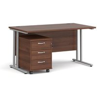 Click to view product details and reviews for Office Desk Rectangular Desk 1400mm With Pedestal Walnut Top With Silver Frame 800mm Depth Maestro 25 Sbs314w. Click to view product details and reviews for Office Desk Rectangular Desk 1400mm With Pedestal Walnut Top With Silver Frame 800mm Depth Maestro 25 Sbs314w.