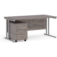 Click to view product details and reviews for Maestro 25 Straight Desk 1600mm X 800mm With Silver Cantilever Frame And 3 Drawer Pedestal Grey Oak. Click to view product details and reviews for Maestro 25 Straight Desk 1600mm X 800mm With Silver Cantilever Frame And 3 Drawer Pedestal Grey Oak.