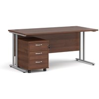 Click to view product details and reviews for Office Desk Rectangular Desk 1600mm With Pedestal Walnut Top With Silver Frame 800mm Depth Maestro 25 Sbs316w. Click to view product details and reviews for Office Desk Rectangular Desk 1600mm With Pedestal Walnut Top With Silver Frame 800mm Depth Maestro 25 Sbs316w.