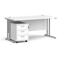 Click to view product details and reviews for Office Desk Rectangular Desk 1600mm With Pedestal White Top With Silver Frame 800mm Depth Maestro 25 Sbs316wh. Click to view product details and reviews for Office Desk Rectangular Desk 1600mm With Pedestal White Top With Silver Frame 800mm Depth Maestro 25 Sbs316wh.