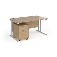 Click to view product details and reviews for Maestro 25 Straight Desk 1400mm X 800mm With White Cantilever Frame And 2 Drawer Pedestal Kendal Oak. Click to view product details and reviews for Maestro 25 Straight Desk 1400mm X 800mm With White Cantilever Frame And 2 Drawer Pedestal Kendal Oak.