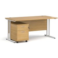 Click to view product details and reviews for Office Desk Rectangular Desk 1600mm With Pedestal Oak Top With White Frame 800mm Depth Maestro 25 Sbwh216o. Click to view product details and reviews for Office Desk Rectangular Desk 1600mm With Pedestal Oak Top With White Frame 800mm Depth Maestro 25 Sbwh216o.