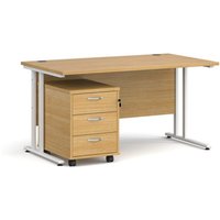 Click to view product details and reviews for Office Desk Rectangular Desk 1400mm With Pedestal Oak Top With White Frame 800mm Depth Maestro 25 Sbwh314o. Click to view product details and reviews for Office Desk Rectangular Desk 1400mm With Pedestal Oak Top With White Frame 800mm Depth Maestro 25 Sbwh314o.