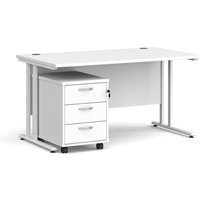 Click to view product details and reviews for Office Desk Rectangular Desk 1400mm With Pedestal White Top With White Frame 800mm Depth Maestro 25 Sbwh314wh. Click to view product details and reviews for Office Desk Rectangular Desk 1400mm With Pedestal White Top With White Frame 800mm Depth Maestro 25 Sbwh314wh.