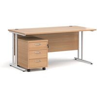 Click to view product details and reviews for Office Desk Rectangular Desk 1600mm With Pedestal Beech Top With White Frame 800mm Depth Maestro 25 Sbwh316b. Click to view product details and reviews for Office Desk Rectangular Desk 1600mm With Pedestal Beech Top With White Frame 800mm Depth Maestro 25 Sbwh316b.