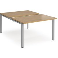 Click to view product details and reviews for Bench Desk 2 Person Rectangular Desks 1200mm With Sliding Tops Oak Tops With Silver Frames 1600mm Depth Adapt. Click to view product details and reviews for Bench Desk 2 Person Rectangular Desks 1200mm With Sliding Tops Oak Tops With Silver Frames 1600mm Depth Adapt.