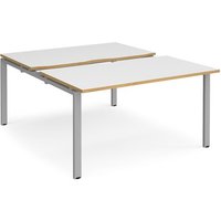 Click to view product details and reviews for Bench Desk 2 Person Rectangular Desks 1400mm With Sliding Tops White Oak Tops With Silver Frames 1600mm Depth Adapt. Click to view product details and reviews for Bench Desk 2 Person Rectangular Desks 1400mm With Sliding Tops White Oak Tops With Silver Frames 1600mm Depth Adapt.