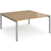 Click to view product details and reviews for Bench Desk 2 Person Rectangular Desks 1600mm With Sliding Tops Oak Tops With Silver Frames 1200mm Depth Adapt. Click to view product details and reviews for Bench Desk 2 Person Rectangular Desks 1600mm With Sliding Tops Oak Tops With Silver Frames 1200mm Depth Adapt.