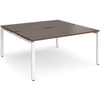 Click to view product details and reviews for Bench Desk 2 Person Rectangular Desks 1600mm With Sliding Tops Walnut Tops With White Frames 1200mm Depth Adapt. Click to view product details and reviews for Bench Desk 2 Person Rectangular Desks 1600mm With Sliding Tops Walnut Tops With White Frames 1200mm Depth Adapt.