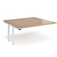 Click to view product details and reviews for Bench Desk Add On Rectangular Desk 1600mm With Sliding Tops Beech Tops With White Frames 1600mm Depth Adapt. Click to view product details and reviews for Bench Desk Add On Rectangular Desk 1600mm With Sliding Tops Beech Tops With White Frames 1600mm Depth Adapt.