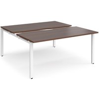 Click to view product details and reviews for Bench Desk 2 Person Rectangular Desks 1600mm With Sliding Tops Walnut Tops With White Frames 1600mm Depth Adapt. Click to view product details and reviews for Bench Desk 2 Person Rectangular Desks 1600mm With Sliding Tops Walnut Tops With White Frames 1600mm Depth Adapt.