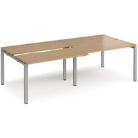 Click to view product details and reviews for Bench Desk 4 Person Rectangular Desks 2400mm With Sliding Tops Oak Tops With Silver Frames 1200mm Depth Adapt. Click to view product details and reviews for Bench Desk 4 Person Rectangular Desks 2400mm With Sliding Tops Oak Tops With Silver Frames 1200mm Depth Adapt.