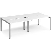 Click to view product details and reviews for Bench Desk 4 Person Rectangular Desks 2400mm With Sliding Tops White Tops With Silver Frames 1200mm Depth Adapt. Click to view product details and reviews for Bench Desk 4 Person Rectangular Desks 2400mm With Sliding Tops White Tops With Silver Frames 1200mm Depth Adapt.