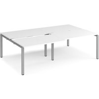 Click to view product details and reviews for Bench Desk 4 Person Rectangular Desks 2400mm With Sliding Tops White Tops With Silver Frames 1600mm Depth Adapt. Click to view product details and reviews for Bench Desk 4 Person Rectangular Desks 2400mm With Sliding Tops White Tops With Silver Frames 1600mm Depth Adapt.
