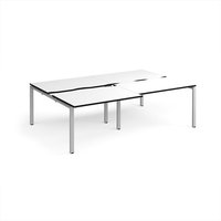 Click to view product details and reviews for Adapt Sliding Top Double Back To Back Desks 2400mm X 1600mm Silver Frame White Top Black Edge. Click to view product details and reviews for Adapt Sliding Top Double Back To Back Desks 2400mm X 1600mm Silver Frame White Top Black Edge.