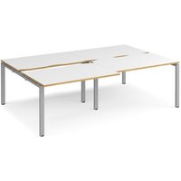 Click to view product details and reviews for Bench Desk 4 Person Rectangular Desks 2400mm With Sliding Tops White Oak Tops With Silver Frames 1600mm Depth Adapt. Click to view product details and reviews for Bench Desk 4 Person Rectangular Desks 2400mm With Sliding Tops White Oak Tops With Silver Frames 1600mm Depth Adapt.