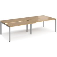 Click to view product details and reviews for Bench Desk 4 Person Rectangular Desks 2800mm With Sliding Tops Oak Tops With Silver Frames 1200mm Depth Adapt. Click to view product details and reviews for Bench Desk 4 Person Rectangular Desks 2800mm With Sliding Tops Oak Tops With Silver Frames 1200mm Depth Adapt.