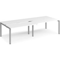 Click to view product details and reviews for Bench Desk 4 Person Rectangular Desks 2800mm With Sliding Tops White Tops With Silver Frames 1200mm Depth Adapt. Click to view product details and reviews for Bench Desk 4 Person Rectangular Desks 2800mm With Sliding Tops White Tops With Silver Frames 1200mm Depth Adapt.